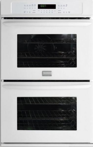 Frigidaire FGET3045KW Gallery Series Double Electric Wall Oven, 4.2 cu. ft. Upper Oven Capacity, Extra Large Upper Oven Window, 1 Upper Oven Light(s), 4.2 cu. ft. Upper Oven Capacity, Hidden Bake Cover Upper Oven Hidden Bake Element, Even Baking Technology Upper Oven Baking System, 8 Pass 3400W / Convection Element 350W Upper Oven Bake Element, Effortless Convection Upper Oven Convection Conversion, White Color (FGET 3045KW FGET-3045KW FGET3045 KW FGET3045-KW)