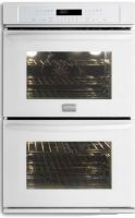 Frigidaire FGET3065KW Gallery Series Double Electric Wall Oven, 4.2 cu. ft. Upper Oven Capacity, 8 Pass 4000w Upper Oven Broil Element, Vari-Broil Upper Oven Broiling System, 2 Lower Oven Light, 8 Pass 4000w Lower Oven Broil Element, Even Baking Technology Upper Oven Baking System, Radiant 2200w / Convection Element 350w Upper Oven Bake Element, 39/34 Amps, 40 Amps Minimum Circuit Required, White Color (FGET-3065KW FGET 3065KW FGET3065-KW FGET3065 KW) 