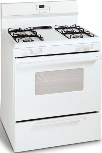 Frigidaire FGF326KS Freestanding Gas Range with 4 Sealed Burners, 4.2 Cu. Ft. Capacity, 18,000 BTU Bake Element, Advanced Bake Baking System, 13,500 BTU Broil Element, High - Low Broiling System, 2 Standard Rack Configuration, Standard Light Type, 1 Light No., Manual Cleaning System, Standard Visualite Window, Broil Lower Drawer Controls, Broil and Serve Drawer Functionality, White Color (FGF-326KS FGF 326KS FGF326-KS FGF326 KS)