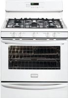 Frigidaire FGGF3054KW Gallery Series Freestanding Gas Range with 5 Sealed Burners, 5.0 cu. ft,, 2, 3, 4 Hours Scroll thru Self-Clean, 6 hours Timed Shut-off, 17,000 BTU Front Right Burner, 9,500 BTU Front Left Burner, 5,000 BTU Rear Right Burner, 15,000 BTU Rear Left Burner, Oval, 9,500 BTU Center Burner, Cast Iron - Included Griddle, 18,000 BTU Bake Element, 13,500 BTU Broil Element (FGGF-3054KW FGGF 3054KW FGGF3054 KW FGGF3054-KW) 