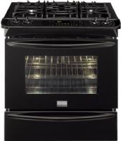 Frigidaire FGGS3065KB Gallery Series Gas Range with 4 Sealed Burners, 4.2 Cu. Ft. Oven Capacity, 1.4 Cu. Ft. Drawer Capacity, 11,500 BTU Even Broil, Auto Shut-Off, Quick Clean Options, Convection Conversion, Effortless Oven Rack, Low-Simmer Burner, Even Baking Technology, SpaceWise Half Rack, One-Touch Options, 120V / 60 Hz / 15 Amps Voltage Rating, 1.2 kW Connected Load (kW Rating) at 120 Volts, Black Color (FGGS-3065KB FGGS 3065KB FGGS3065-KB FGGS3065 KB) 