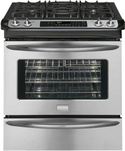 Frigidaire FGGS3065KF Gallery Series Gas Range with 4 Sealed Burners, 4.2 Cu. Ft. Oven Capacity, 1.4 Cu. Ft. Drawer Capacity, 11,500 BTU Even Broil, Auto Shut-Off, Quick Clean Options, Convection Conversion, Effortless Oven Rack, Low-Simmer Burner, Even Baking Technology, SpaceWise Half Rack, One-Touch Options, 120V / 60 Hz / 15 Amps Voltage Rating, 1.2 kW Connected Load (kW Rating) at 120 Volts, Stainless Steel Color (FGGS-3065KF FGGS 3065KF FGGS3065-KF FGGS3065 KF)