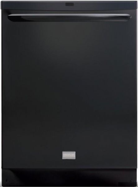 Frigidaire FGHD2433KB Gallery Series Fully Integrated Dishwasher with 7 Wash Cycles, DishSense Technology, 5 Wash Levels, AquaSurge Technology, Low-Rinse Aid Indicator, Express-Select Controls, Fully-Integrated Control Panel with Digital Display, Stay-Put Door, Tall Tub Design, GraniteGrey Interior, Largest Silverware Basket, 3 Separate Compartments with 2 Small Item Covers, Fold-Down Tines, 2 Cup Shelves, Stemware Holders (FGHD-2433KB FGHD 2433KB FGHD2433-KB FGHD2433 KB)