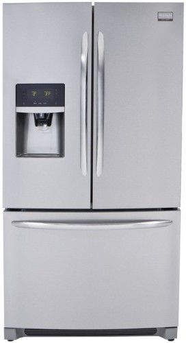 Frigidaire FGHF2366PF Free-Standing Counter-Depth French Door Refrigerator, Smudge-Proof Stainless Steel, 21.9 Cu. Ft. Oven Capacity, Adjustable Interior Storage, SpillSafe Flip-Up & Slide-Under Shelves, Best-in-Class Ice & Water Filtration, Multi-Level LED Lighting, Full-Width Cool Zone Drawer, Freezer Basket with Divider, UPC 012505635526 (FG-HF2366PF FGH-F2366PF FGHF-2366PF FGHF2366P)