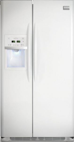 Frigidaire FGHS2367KW Gallery Series - Side by Side Refrigerator, 22.6 Cu. Ft. Capacity, 14.22 Cu. Ft. Fresh-Food Capacity, 8.33 Cu. Ft. Freezer Capacity, Adjustable Front Rollers, Color-Coordinated Toe Grille, Tall Ultra Smooth Door Design, Gallery Painted Metal Door Handle Design, 11 Dispenser Buttons, Color-Coordinated with Chimes SmoothTouch, 2 One-Gallon Clear Adjustable Door Bins, 2 Two-Liter Clear Fixed Door Bins, White Color (FGHS-2367KW FGHS 2367KW FGHS2367-KW FGHS2367 KW)