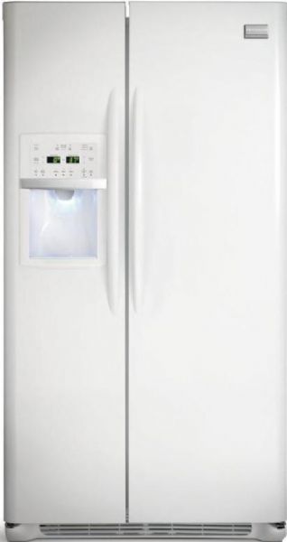 Frigidaire FGHS2369KP Gallery Series Side by Side Refrigerator with SpillSafe Glass Shelves, 22.6 Cu. Ft. Capacity, 14.22 Cu. Ft. Fresh-Food Capacity, 8.33 Cu. Ft. Freezer Capacity, Adjustable Front Rollers, Color-Coordinated Toe Grille, Tall Ultra Smooth Door Design, Gallery Color Coordinated Steel Door Handle Design, Hidden Door Hinge Covers, 3 One-Gallon Clear Adjustable Door Bins, 2 Two-Liter Clear Fixed Door Bins, Pearl White Color (FGHS-2369KP FGHS 2369KP FGHS2369-KP FGHS2369 KP)