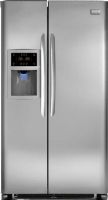 Frigidaire FGHS2665KF Gallery Series Side by Side Refrigerator with 3 SpillSafe Glass Shelves, 26.0 Cu. Ft. Capacity, 16.5 Cu. Ft. Fresh-Food Capacity, 9.5 Cu. Ft. Freezer Capacity, Adjustable Front Rollers, Tall Ultra Smooth Door Design, Hidden Door Hinge Covers, 9 Dispenser Buttons, Tall SmoothTouch, Express-Select Refrigerator Controls, Dispenser Refrigerator Controls Location, Dual Level Lighting Levels, Designer Lighting Design (FGHS-2665KF FGHS 2665KF FGHS2665-KF FGHS2665 KF) 