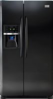 Frigidaire FGHS2669KE Gallery Series 26.0 cu. ft. Side by Side Refrigerator, 26.0 Cu. Ft. Capacity, 16.5 Cu. Ft. Fresh-Food Capacity, 9.5 Cu. Ft. Freezer Capacity, Adjustable Front Rollers, Color-Coordinated Toe Grille, Tall Ultra Smooth Door Design, Hidden Door Hinge Covers, 13 Dispenser Buttons, Tall SmoothTouch, Quick Freeze Supplemental Freeze, Quick Ice Supplemental Ice, Ebony Black Color (FGHS-2669KE FGHS 2669KE FGHS2669-KE FGHS2669 KE) 