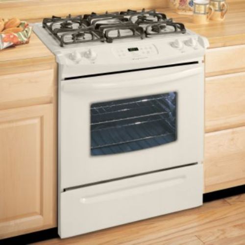Frigidaire FGS365EQ Full Gas Slide-in Range, Bisque, 4.2 Cu. Ft. All-Gas Self-Cleaning Oven with Auto-Latch Safety Lock, 18,000 BTU Bake/14,000 BTU Broil, UltraSoft Handle, 2 Oven Racks, All-Gas Baking System, Color-Coordinated Glass Door (FGS-365EQ FGS365-EQ FGS365E FGS365)