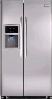 Frigidaire FGUS2642LF Gallery Series Side By Side Refrigerator, 26 cu. ft. Capacity, 16.5 cu. ft. Fresh Food Capacity, 9.5 cu. ft. Freezer Capacity, Adjustable Front Rollers, Grey Toe Grille, Stainless Steel Door Handle Design, Hidden Door Hinge Covers, Grey Door Gasket, Tall Door Door Design, Curved Door Door Style, Grey Cabinet Color, Textured Cabinet Finish, Side-Mount Ice Maker Type, 2 One-Gallon Clear Adjustable Door Bins (FGUS-2642LF FGUS 2642LF FGUS2642-LF FGUS2642 LF)  