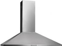 Frigidaire FHWC3055LS Wall Mount Chimney Range Hood, 30" Nominal Width, Wall Mount Installation Type, Stainless Steel / Chimney Style, Vertical Air Discharge, 400 CFM Air Delivery, Centrifugal Blower Type, Electronic Push Button Controls, 3 Fan Speeds, 69.9 dBA Sound Level, Convertible Exhaust Duct, 6" Round Duct Required, Dual Halogen Lights, UPC 012505561801, Stainless Steel Color (FHWC3055LS FHWC-3055-LS FHWC 3055 LS) 