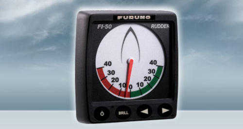 Furuno FI506 FI50 Instrument Series - Rudder Reference Display w/6M Drop Cable , Easy to read, high contrast backlit LCD, Automatic backlight sensor minimizes power consumption, Plug and Play system utilizing NMEA2000 protocol, Easy installation with hole-saw flush mount, Ideal for mast or bulkhead mounting, Waterproof to IP56 standard, UPC 611679314680 (FI506 F-I506)