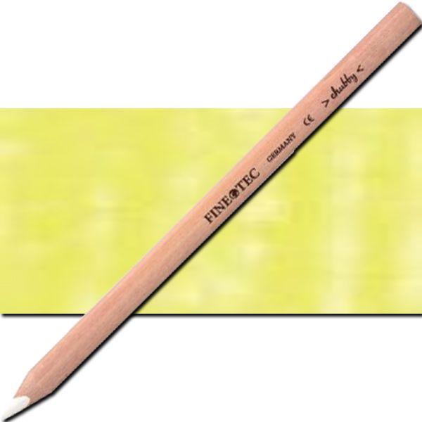 Finetec 501 Chubby, Colored Pencil, White; Large, 6mm colored lead in a natural, uncoated wood casing; Rounded triangular shape for a comfortable grip; Creates fine strokes, as well as bold area coverage; CE certified, conforms to ASTM D-4236; White; Dimensions 7.00