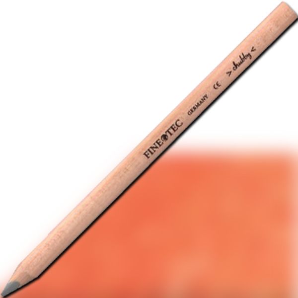 Finetec 513 Chubby, Colored Pencil, Orange; Large, 6mm colored lead in a natural, uncoated wood casing; Rounded triangular shape for a comfortable grip; Creates fine strokes, as well as bold area coverage; CE certified, conforms to ASTM D-4236; Orange; Dimensions 7.00