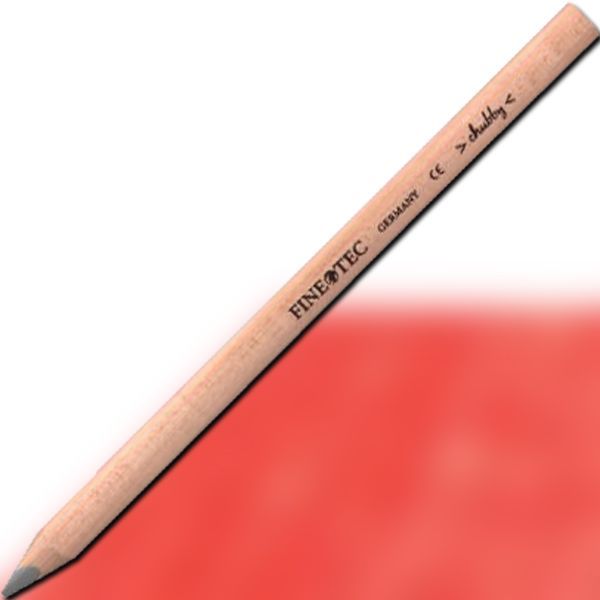 Finetec 517 Chubby, Colored Pencil, Red; Large, 6mm colored lead in a natural, uncoated wood casing; Rounded triangular shape for a comfortable grip; Creates fine strokes, as well as bold area coverage; CE certified, conforms to ASTM D-4236; Red; Dimensions 7.00