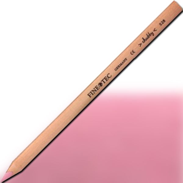 Finetec 528 Chubby, Colored Pencil, Pink; Large, 6mm colored lead in a natural, uncoated wood casing; Rounded triangular shape for a comfortable grip; Creates fine strokes, as well as bold area coverage; CE certified, conforms to ASTM D-4236; Pink; Dimensions 7.00