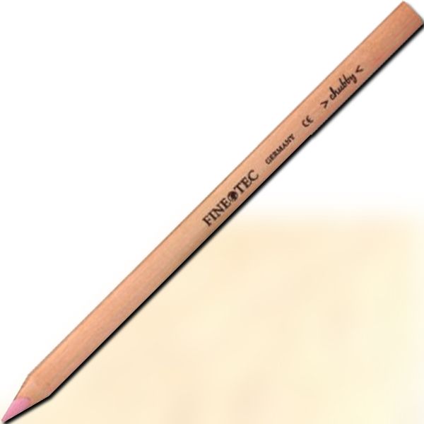 Finetec 532 Chubby, Colored Pencil, Peach; Large, 6mm colored lead in a natural, uncoated wood casing; Rounded triangular shape for a comfortable grip; Creates fine strokes, as well as bold area coverage; CE certified, conforms to ASTM D-4236; Peach; Dimensions 7.00