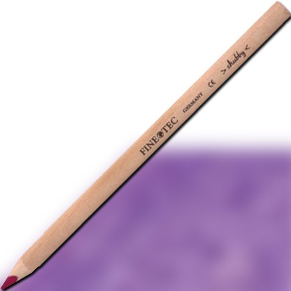Finetec 538 Chubby, Colored Pencil, Purple; Large, 6mm colored lead in a natural, uncoated wood casing; Rounded triangular shape for a comfortable grip; Creates fine strokes, as well as bold area coverage; CE certified, conforms to ASTM D-4236; Purple; Dimensions 7.00