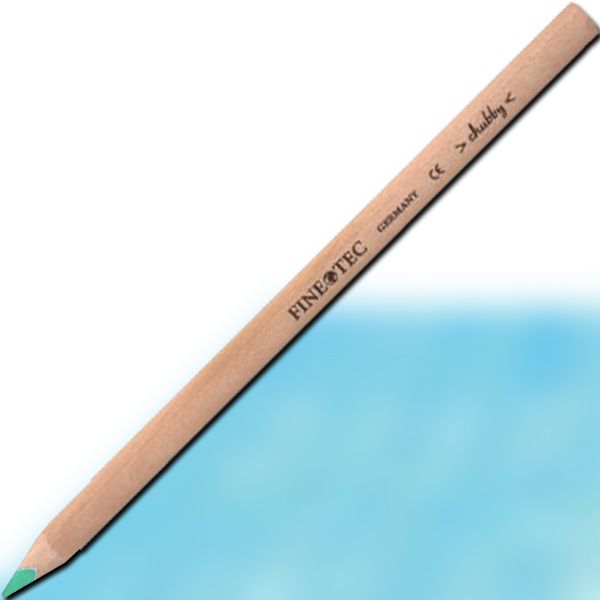 Finetec 547 Chubby, Colored Pencil, Light Blue; Large, 6mm colored lead in a natural, uncoated wood casing; Rounded triangular shape for a comfortable grip; Creates fine strokes, as well as bold area coverage; CE certified, conforms to ASTM D-4236; Light Blue; Dimensions 7.00