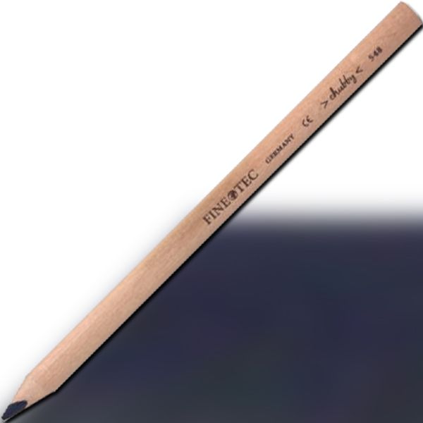Finetec 548 Chubby, Colored Pencil, True Blue; Large, 6mm colored lead in a natural, uncoated wood casing; Rounded triangular shape for a comfortable grip; Creates fine strokes, as well as bold area coverage; CE certified, conforms to ASTM D-4236; True Blue; Dimensions 7.00