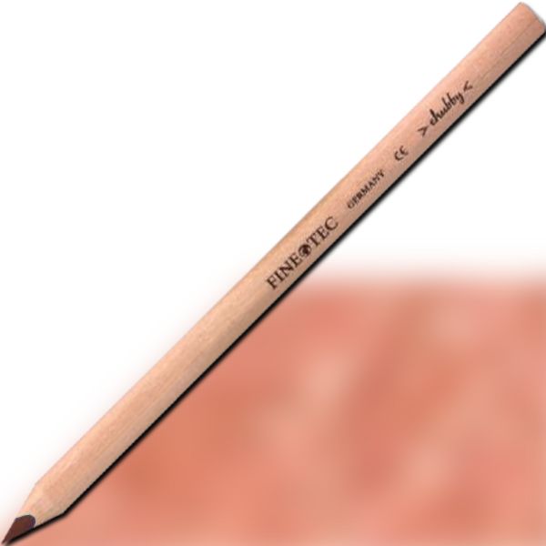 Finetec 580 Chubby, Colored Pencil, Warm Brown; Large, 6mm colored lead in a natural, uncoated wood casing; Rounded triangular shape for a comfortable grip; Creates fine strokes, as well as bold area coverage; CE certified, conforms to ASTM D-4236; Warm Brown; Dimensions 7.00