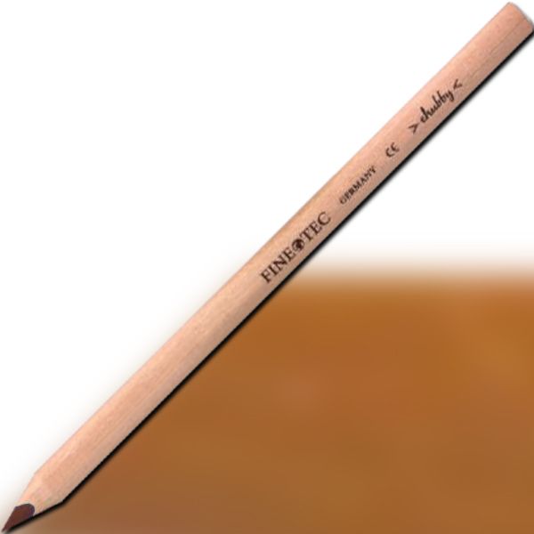 Finetec 582 Chubby, Colored Pencil, Ochre; Large, 6mm colored lead in a natural, uncoated wood casing; Rounded triangular shape for a comfortable grip; Creates fine strokes, as well as bold area coverage; CE certified, conforms to ASTM D-4236; Ochre; Dimensions 7.00