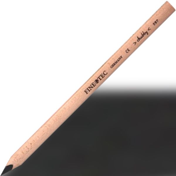Finetec 597 Chubby, Colored Pencil, Grey; Large, 6mm colored lead in a natural, uncoated wood casing; Rounded triangular shape for a comfortable grip; Creates fine strokes, as well as bold area coverage; CE certified, conforms to ASTM D-4236; Grey; Dimensions 7.00