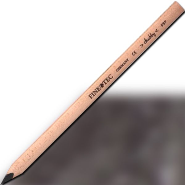 Finetec 599 Chubby, Colored Pencil, Black; Large, 6mm colored lead in a natural, uncoated wood casing; Rounded triangular shape for a comfortable grip; Creates fine strokes, as well as bold area coverage; CE certified, conforms to ASTM D-4236; Black; Dimensions 7.00