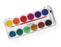 Finetec FW6012 Opaque Watercolor Paint 12-Color Set With Plastic Lid; Imported from Germany, these watercolors are made from high quality artists pigments; Packaged in a durable metal and plastic box, with replaceable pans; Non-toxic; Colors vary; Shipping Weight 0.4 lb; Shipping Dimensions 9.00 x 3.8 x 0.6 in; EAN 4260111936803 (FINETECFW6012 FINETEC-FW6012 WATERCOLOR) 