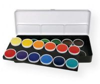 Finetec LT24 Watercolor Paint Transparent 24-Color Set; Imported from Germany, these watercolors are made from high quality artists pigments; Packaged in a durable metal and plastic box with replaceable pans; Non-toxic; Colors vary; Shipping Weight 1.00 lb; Shipping Dimensions 9.00 x 3.5 x 1.5 in; EAN 4260111936858 (FINETECLT24 FINETEC-LT24 WATERCOLOR PAINTING) 