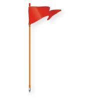 Firestik Model F3-O 3 Foot 3/8" x 24" Thread Orange Mast with Orange Safety Flag; UPC 716414710137 (3 FOOT 3/8"X24" THREAD ORANGE MAST ORANGE SAFETY FLAG FIRESTIK-F3-O FIRESTIK F3-O FIREF3O) 