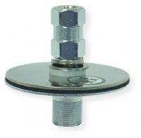 Firestik Model K4ADD 2-1/2" Diameter Flat Stainless Steel Disc Mount with K4A SO239 Stud; Stainless Steel, K4A Stud with SO239 base; Made from machined brass; Fits 1/2" hole; Accepts standard 3/8" x 24" threaded antennas; UPC 716414200133 (2-1/2" DIAMETER FLAT STAINLESS STEEL DISC MOUNT K4A SO239 STUD FIRESTIK-K4ADD FIRESTIK K4ADD FIREK4ADD) 