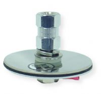 Firestik Model K4DD 2-1/2" Diameter Flat Stainless Steel Disc Mount with K4 Lug; Stainless Steel, K4 lug base; Made from machined brass; Fits 1/2" hole; Accepts standard 3/8" x 24" threaded antennas; Designed for roof and deck mounting; For antennas up to 3 feet tall; UPC 716414200126 (2-1/2" DIAMETER FLAT STAINLESS STEEL DISC MOUNT K4 LUG FIRESTIK-K4DD FIRESTIK K4DD FIREK4DD) 