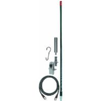 Firestik Model KW364A8A-B 3 foot, 300 Watt Single Mirror Mount CB Antenna Kit; 1 Fiberglass Antenna; 1 Mirror Mount with SO239 Connection; 18' Coax Cable with 2 PL259 Connectors; 1 Shock Spring; 1 Microphone Hanger; UPC 716414300000 (3 FOOT 300 WATT TRIM TO TUNE FIBERGLASS SINGLE MIRROR MOUNT CB ANTENNA KIT IN BLACK FIRESTIK-KW364A8A-B FIRESTIK KW364A8A-B FIREKW364A8AB) 