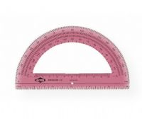 Alvin FL07/DZ Semi-Circular 6" Protractor; Protractor has beveled edges and center cutout finger lift; Assorted colors, no choice; Sold by the dozen; Shipping Weight 1.00 lb; Shipping Dimensions 7.00 x 3.5 x 1.00 in; UPC 088354267126 (ALVINFL07DZ ALVIN-FL07DZ ALVIN/FL07/DZ FL07DZ OFFICE SCHOOL) 