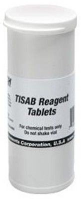 Extech FL704 TISAB Fluoride Reagent Tablets For use with ExStik, Includes 100 Tablets, No Messy Powder Reagents, No Dosing Equipment Required, Comes in Convenient Plastic Cup with Cap, UPC 793950057049 (FL-704 FL 704)