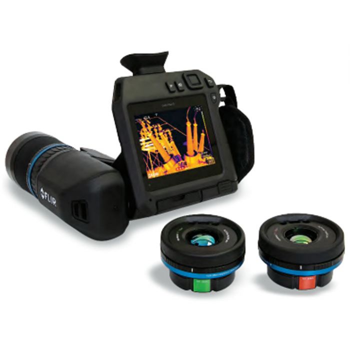 Flir 85208-0102 Model FLIR GF77-LR-6LR-HR-6HR, LR Uncooled Optical Gas Imaging Camera with 6/25 degrees LR and 6/25 degrees HR lenses, 320 x 240; Visualize CH4, SF6, NH3, and C2H4 in different wavelengths with a versatile lens solution, and inspect critical components using the built-in thermal imager; Scan for emissions from a safe distance and track them to the source to begin repairs immediately; Take accurate temperature measurements in all environments from -4 to 932 degrees fahreheit with 