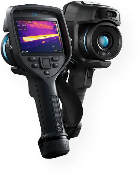 FLIR 90201-0101 Model E96-14 Advanced Thermal Imaging Camera, Black, MSX Technology, 14-degree Lens;  The 640  480 thermal resolution plus FLIR UltraMax and MSX image enhancement ensure the E96 produces the most virbrant, easiest-to-interpret images in its class Auto-calibrating 14-degree lens; UPC 845188022259 (FLIR902010101 90201-0101  E96-14 THERMAL CAMERA)