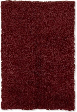 Linon FLK-NFMB81 New Flokati Rectangle Area Rug, Burgundy; Hand Woven in Greece of 100% New Zealand Wool the Original Flokati area rugs are a masterpiece for any home; Combining unique colorations with a truly unique construction, these pieces are a must have in any home looking for style, design and a classic piece of floor art; Size 8' x 10'; UPC 753793821948 (FLKNFMB81 FLK NFMB81 FLK-NFMB-81)