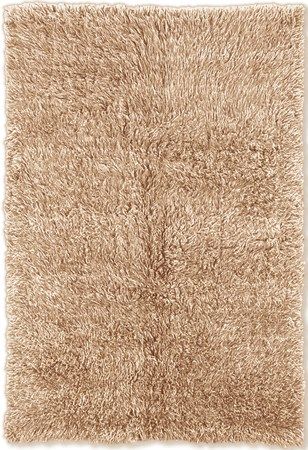 Linon FLK-NFT58 New Flokati Rectangle Area Rug, Tan; Hand Woven in Greece of 100% New Zealand Wool the Original Flokati area rugs are a masterpiece for any home; Combining unique colorations with a truly unique construction, these pieces are a must have in any home looking for style, design and a classic piece of floor art; Size 5' x 8'; UPC 753793822044 (FLKNFT58 FLK NFT58 FLK-NFT-58)