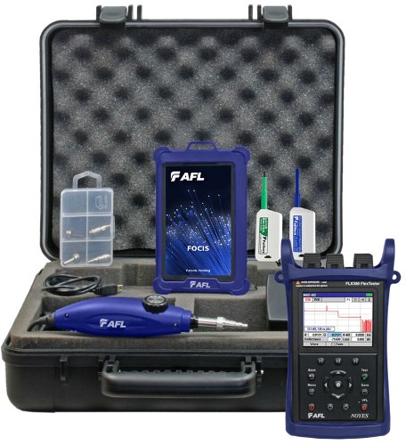 Techflex FLX380-100A-PRO FLX380 FlexTester 1310/1550 nm, APC connector; Test up to 160km or through PON splitters up to 1:128; intelligent source and power meter; >12-hour continuous battery operation; Emitter Type: Laser; Fiber Type: Single-mode; Available Wavelengths: 1310/1490/1550/1625/1650 nm; Wavelength Tolerance: 20/20/20/10/10 nm; Event Dead Zone c: 0.8 m; Attenuation Dead Zone d: 2.5 m; PON Dead Zone e: 30 m; Pulse widths: 5, 10, 30, 100, 300 ns (FLX380100APRO FLX380-100A-PRO)