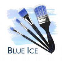 Dynasty FM23355 Blue Ice Flat Brush Size 1; Unique manufacturing technique creates a versatile brush of blended synthetic; Features strength and flexibility to move heavy mediums; Soft white tip maintains chisel and point creating detail work usually achieved by a finer brush; Smooth flow on small or large surfaces; For oils and acrylics; Unique manufacturing technique to create the blend; Fine detail for large surfaces; UPC 018376030040 (DYNASTYFM23355 DYNASTY-FM23355 BLUE-ICE-FM23355 ARTWORK) 