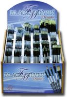 Dynasty FM4900D Black Silver, Blended Synthetic Watercolor Brush Display Assortment; Versatile, silver, blended synthetic bristles that are durable in performance and elegant in appearance; Features black ferrules and two-toned black and silver handles for an appealing brush (DYNASTYFM4900D DYNASTY FM4900D FM 4900D FM4900 D 4900 DYNASTY-FM4900D FM-4900D FM4900-D); 
