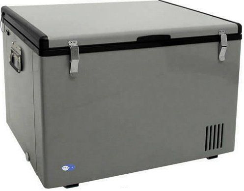 Whynter FM-65G Portable Freezer, 65 qt. or 107 cans - 12 fl. oz. capacity, Compressor cooling system, which operates as a refrigerator or freezer, Adjustable temperature range -8F to 50F, Fast freeze mode rapidly cools to -8F, LED temperature control and display, Functions even when tilted 30, Tough and solid outer casing with side handles, UPC 891207001682 (FM-65G FM 65G FM65G)