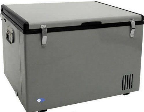 WhynterFM-85G Portable Freezer, 1 Bulk Storage Baskets, 3.3 cu. Ft. Capacity Freezer, Digital Control, Manual Defrost, 85 qt. or 120 cans - 12 fl. oz. capacity, Fast freeze mode rapidly cools to -8F, LED temperature control and display, Functions even when tilted 30 degree, Tough and solid outer casing with side handles, Two removable wire baskets, Compressor cooling system, which operates as a refrigerator or freezer, UPC 850956003149 (FM-85G FM 85G FM85G)