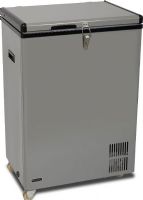 Whynter FM-951GW Portable Refrigerator/Freezer in Gray, 95 qt. Capacity, 1 Bulk Storage Baskets, 3.17 cu. Ft. Freezer Capacity, Operates as a refrigerator or freezer, Compressor cooling system, Fast freeze mode rapidly cools to -6°F, LED temperature display, Open-door warning system, Power low indicator, Insulated lid and walls, 1 removable wire basket, Interior lights, UPC 850956003651 (FM-951GW FM 951GW FM951GW) 