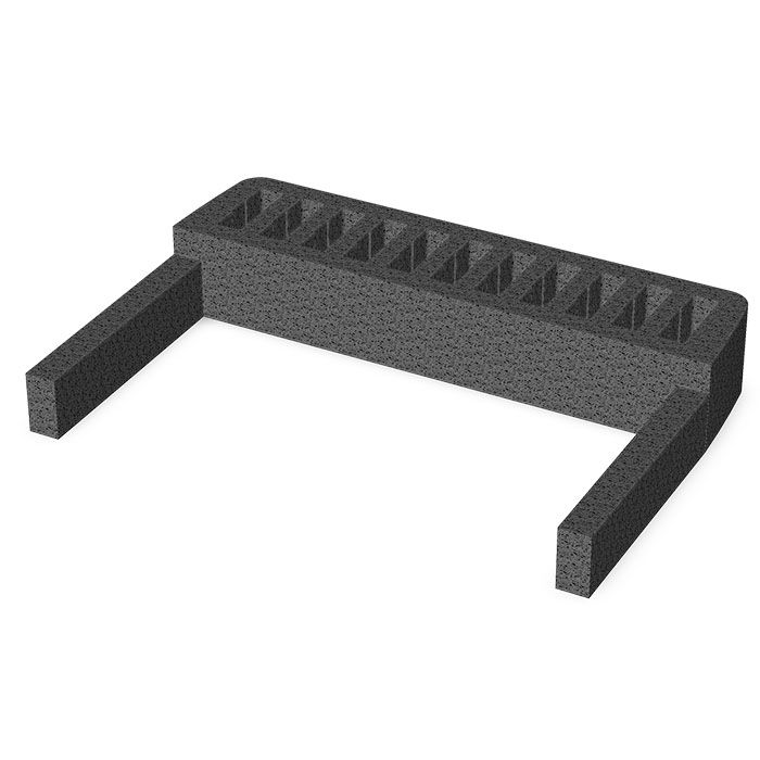 Williams Sound FMP 054 Foam insert for Digi-Wave with 11-Slots; Foam insert for CCS 056 DW 11; 11 slots for Digi-Wave transceivers and receivers; Dimensions: 32