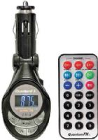 QFX FMT-1 Wireless FM Transmitter, Black; Supports MP3 format; USB Disk, SD/MMC Card Reader; 3.5mm Line-In Jack; 3.5 to 3.5mm Stereo Cable Included; Remote control; Full-frequency FM Tuner; Gift Box Dimensions 5" x 3" x 8.75"; Weight 0.30 Lbs; UPC 606540009802 (FMT1 FMT 1 FM-T1 F-MT1) 