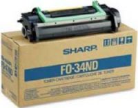 Sharp FO-34ND Black Toner Cartridgee / Developer for use with FO-3400 Laser Fax Machine, 15000 page yield at 5% coverage, New Genuine Original OEM Sharp Brand (FO34ND FO 34ND) 