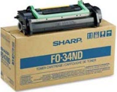 Sharp FO-34ND Black Toner Cartridgee / Developer for use with FO-3400 Laser Fax Machine, 15000 page yield at 5% coverage, New Genuine Original OEM Sharp Brand (FO34ND FO 34ND)